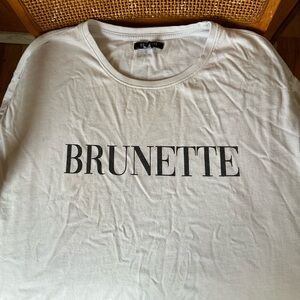 Brunette The Label White Tee